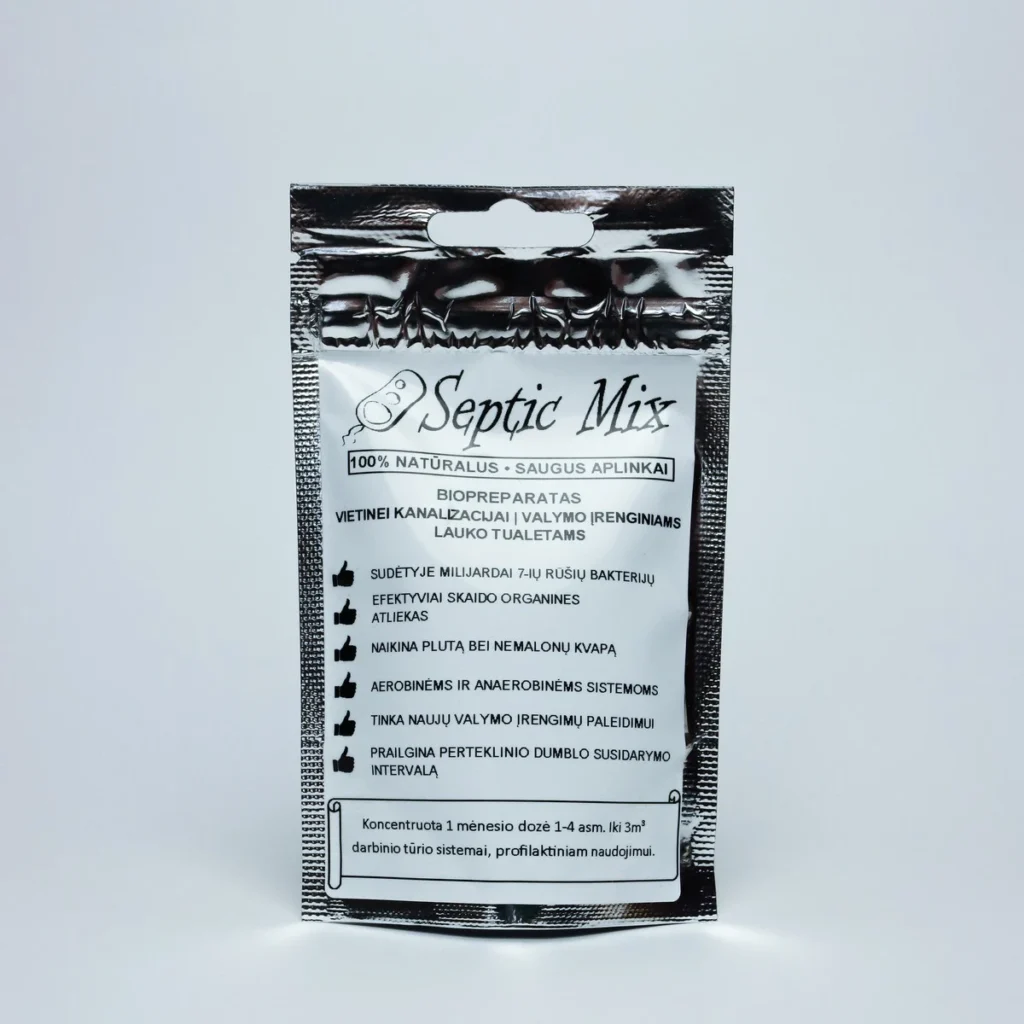 Bakterijos valymo įrenginiams | vietinei kanalizacijai | lauko tualetams, Septic Mix - 1 mėn. - 50 g