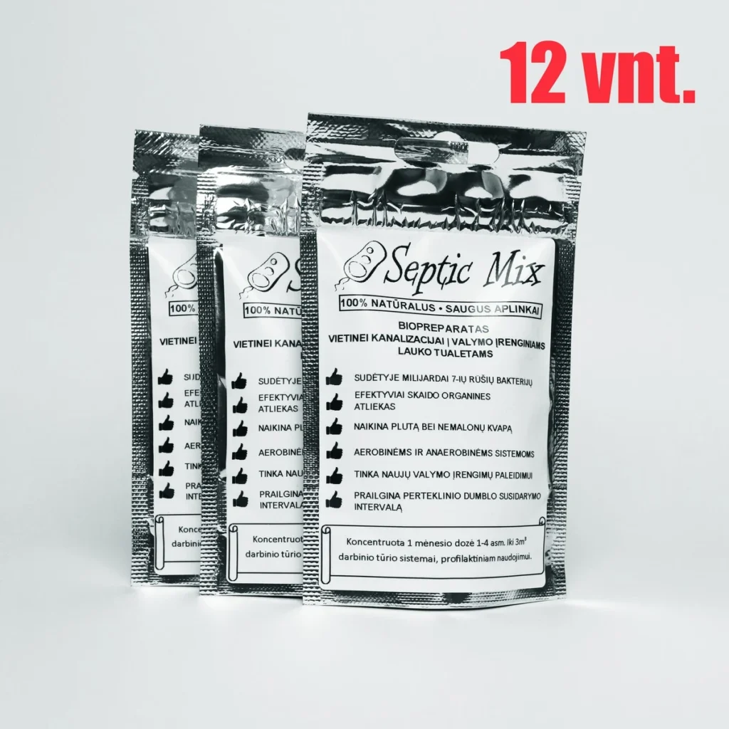 Bakterijos valymo įrenginiams | vietinei kanalizacijai | lauko tualetams, Septic Mix - 12 mėn.