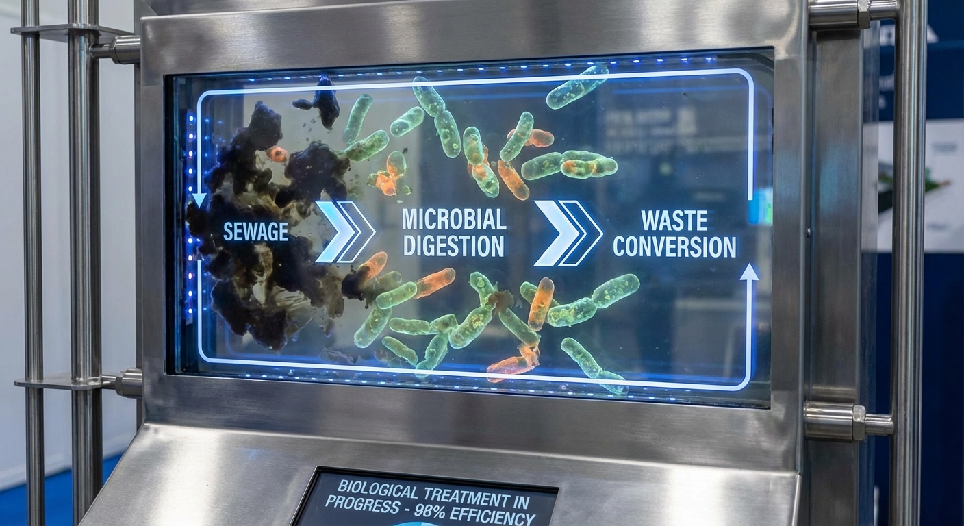 Bakterijų skaidymo procesas septike