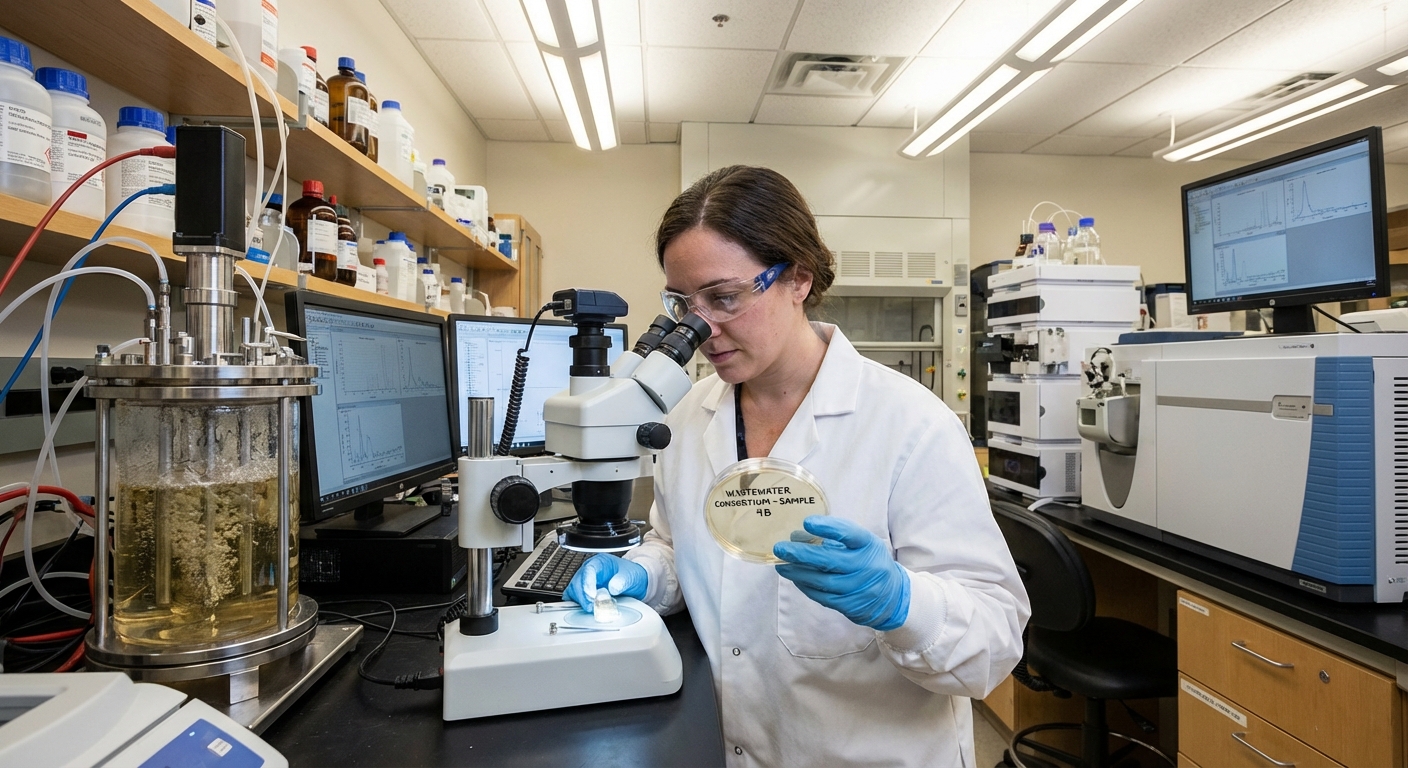 Bakterijų tyrinėjimas nuotekų valyme